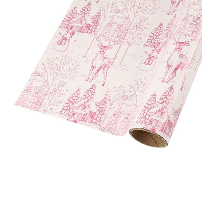 Pink Christmas Toile