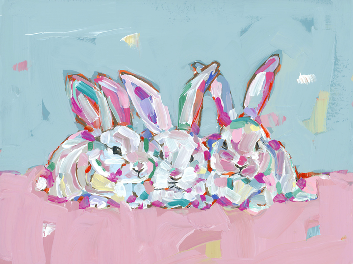 "Hip Hap Hop Bunnies" on paper